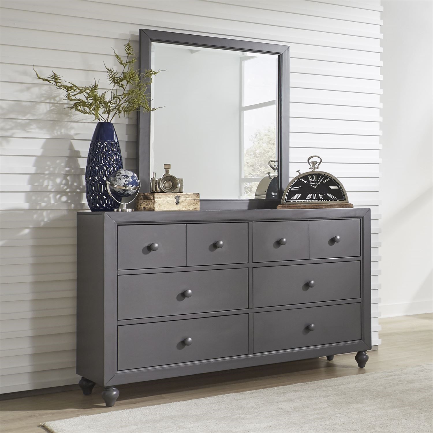 Liberty Furniture Cottage View Cottage Style 6 Drawer Dresser with Bun Feet Royal Furniture